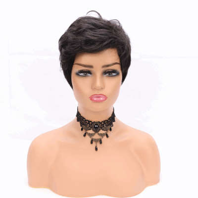 1B/Натуральный цвет Шнурки Передние парики Лучшие цены Продавец Pixie Cut Short Human Hair Wig