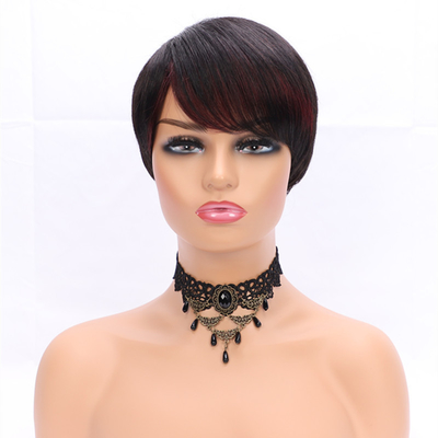 1B/Натуральный цвет Шнурки Передние парики Лучшие цены Продавец Pixie Cut Short Human Hair Wig
