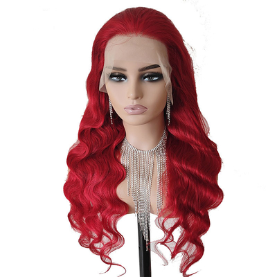 Body Wave Cherry Red Afro Human Hair Wigs для чернокожих женщин в небольшом/большом/среднем размере
