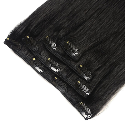 Virgin Highlight Remy Hair Clip In Extensions 7-9 штук набор для натуральных настоящих сырых волос