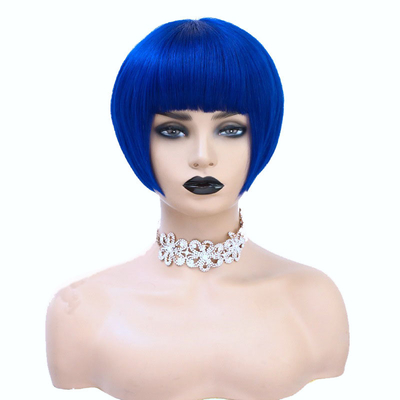 Швейцарский кружевный основной материал Remy Hair Virgin Silky Short Bob Cut Wigs для женщин с 1
