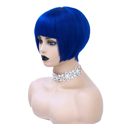 Швейцарский кружевный основной материал Remy Hair Virgin Silky Short Bob Cut Wigs для женщин с 1