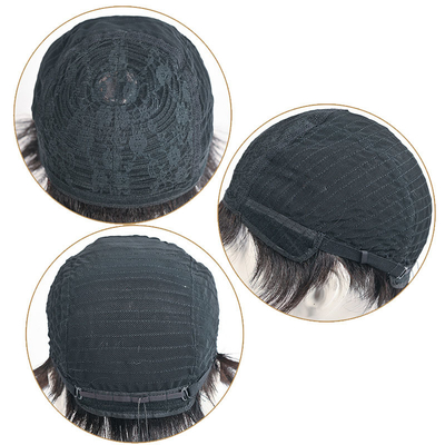 360 Natural Pre Pluck Short Closure Мужской парик Мягкий и блестящий Полная кутикула Преимущество