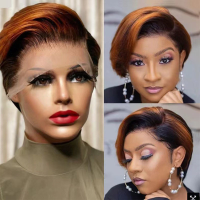 Light Brown Lace Frontal Human Hair Short Blonde Brazilian Bob для женщин в возрасте 30 лет