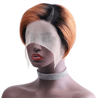 Light Brown Lace Frontal Human Hair Short Blonde Brazilian Bob для женщин в возрасте 30 лет