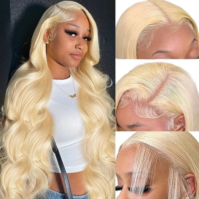 Китайские волосы 613 Блондинка 13X6 Hd Full Lace Frontal Raw Human Hair Wig с детскими волосами