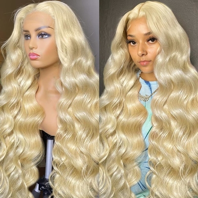 Китайские волосы 613 Блондинка 13X6 Hd Full Lace Frontal Raw Human Hair Wig с детскими волосами